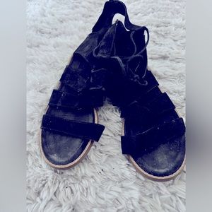 Black Gladiator Sandals